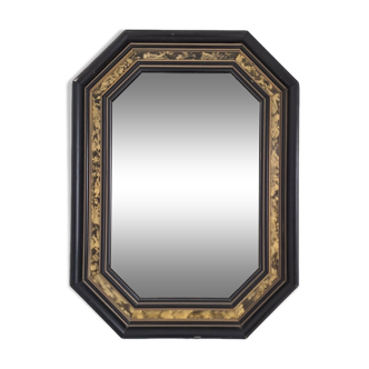 Miroir octogone noir vintage