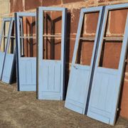 Portes doubles, deux battants, bois massif (Lot de 4)