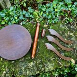 Large vintage wooden side table