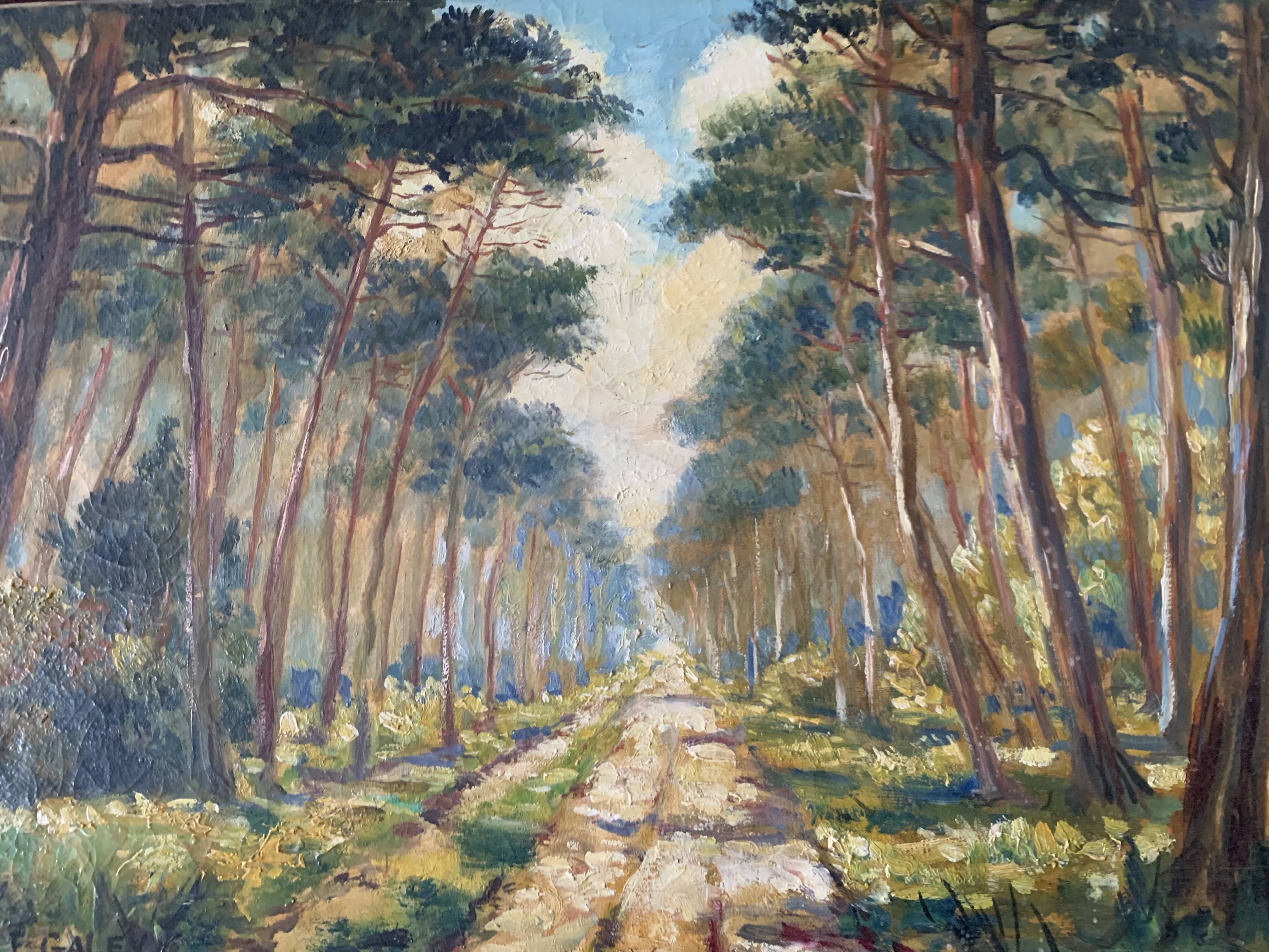 Hossegor and his pines, large triptych. 1946
