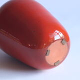 Red glazed ceramic vase by Paco, Belgium 1960s
