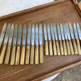 Set of 10 knives and 12 vintage horn knives