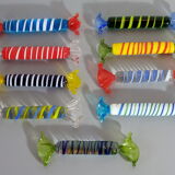 Set de 9 porte-couteaux en verre filé