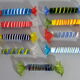 Set de 9 porte-couteaux en verre filé