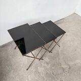 Adnet 1950s nesting tables trio