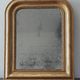 Old gilded mirror and old mercury glass - wall mirror with gold leaf