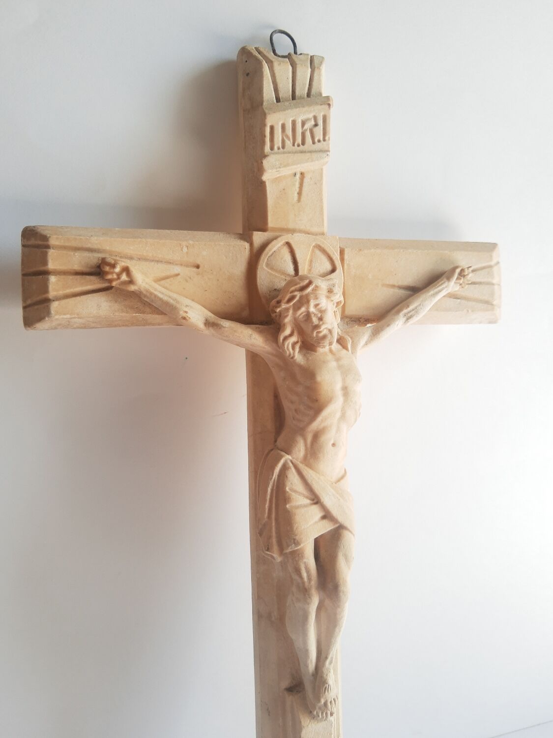 Vintage Christ plaster crucifix