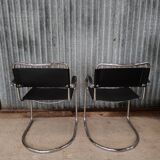 Lot de 2 fauteuils cantilever noir