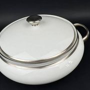 Raynaud soup tureen model Fontainebleau platinum