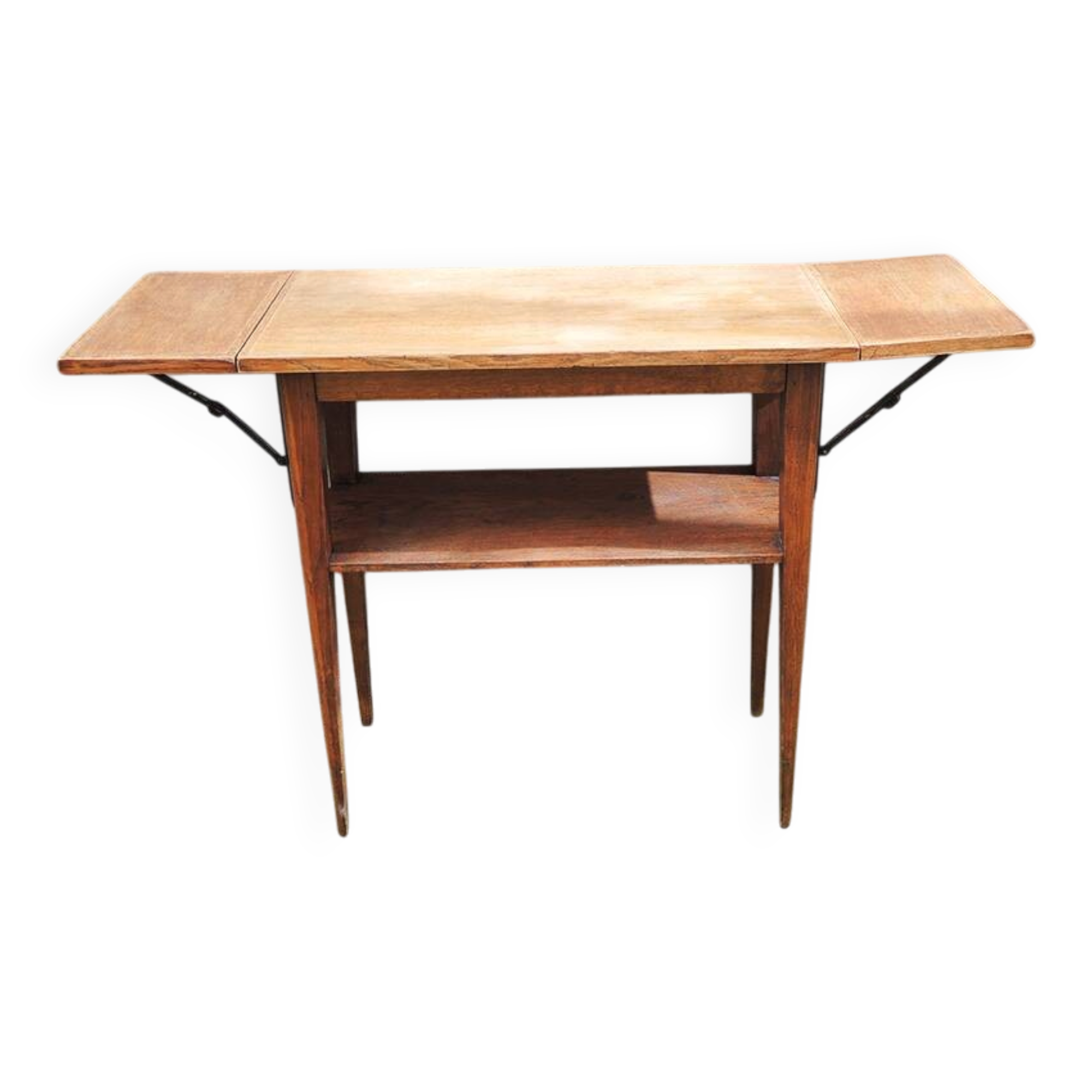 Old solid wood console with 2 flaps.