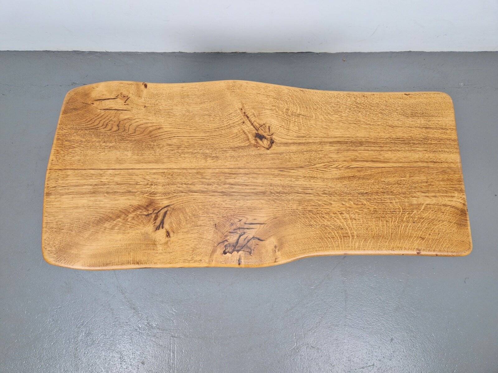Vintage Brutalist Oak Tree Trunk Side Table, Spain, 1960s