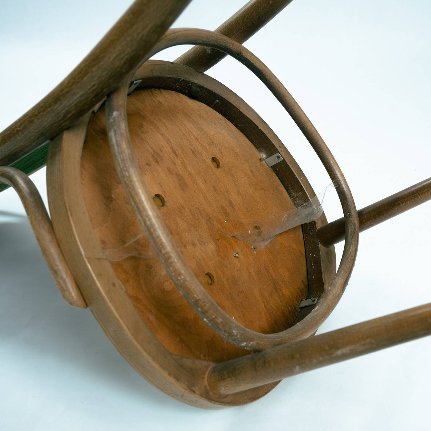 Chaises à dossier haut rembourrées en bois courbé Thonet, années 1980