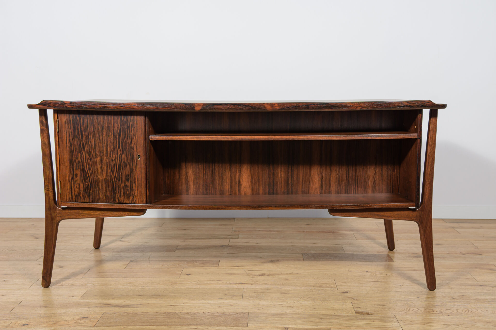 Mid-Century Modern Danish Rosewood Desk by Svend Åge Madsen for H.P. Hansen, Denmark, 1960s