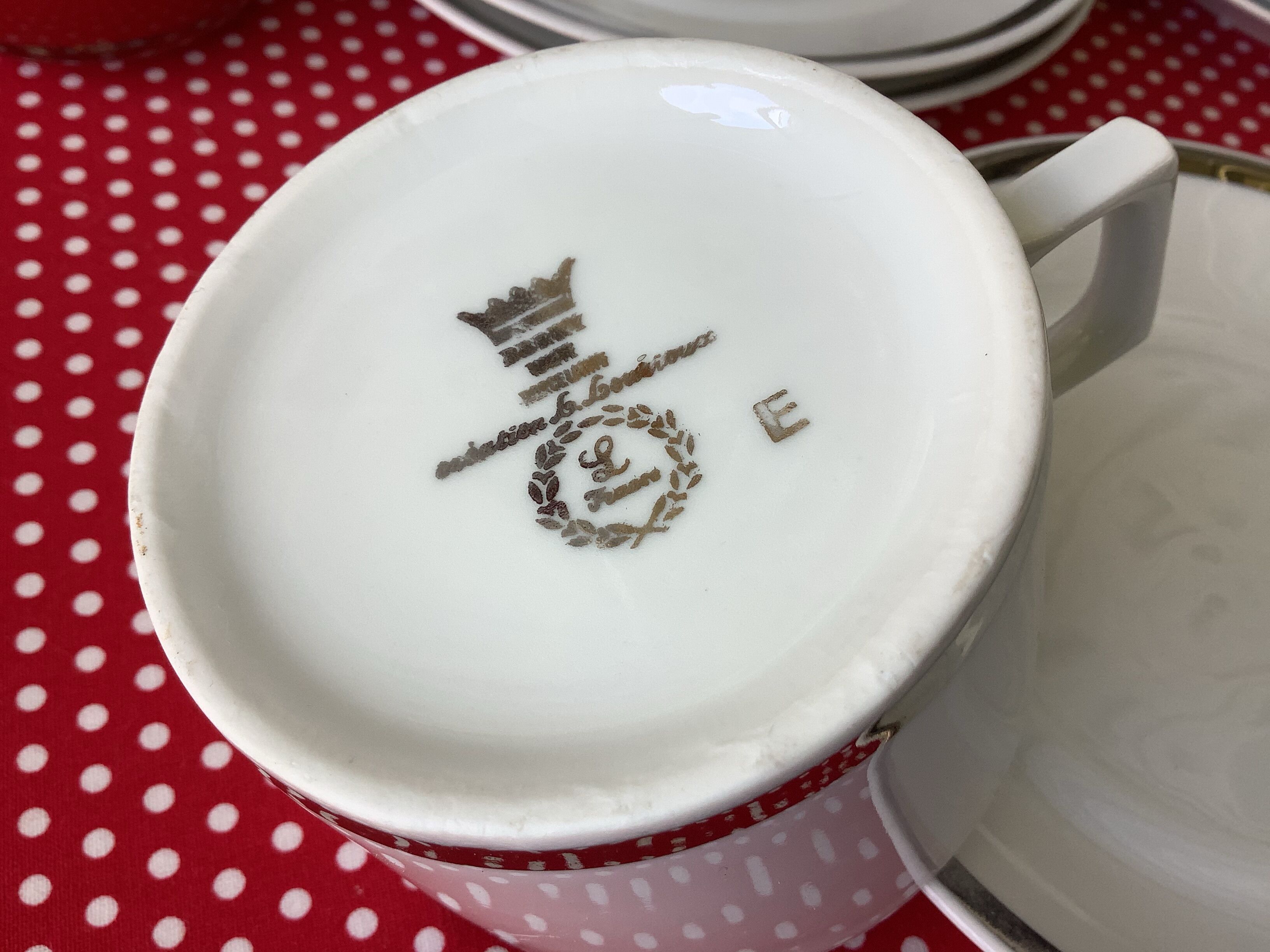 Cups Berry Lourioux porcelain from Limoges