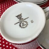 Cups Berry Lourioux porcelain from Limoges