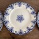 Flat ironstone plates "Rouen" Jules Vieillard Bordeaux
