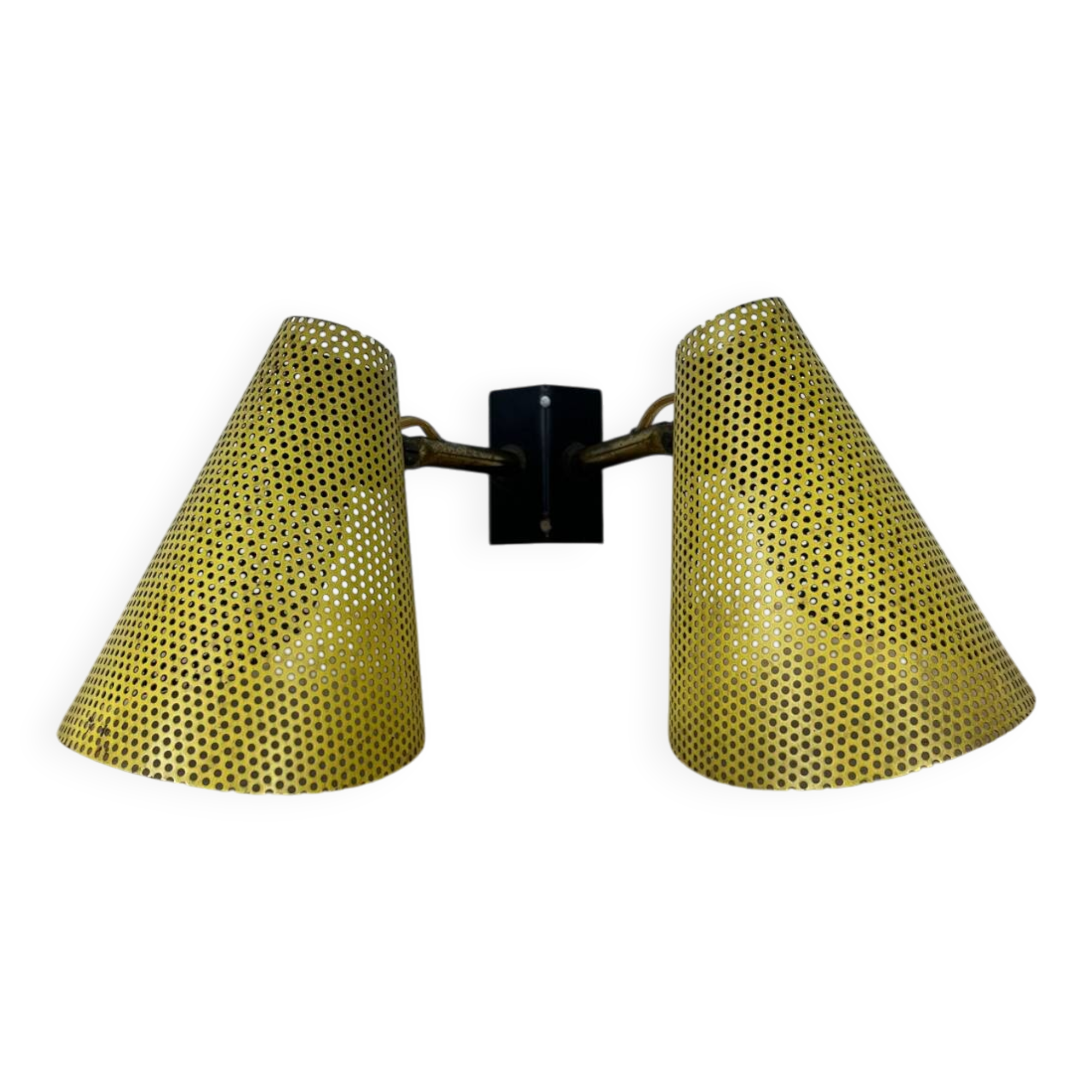 1950s perforated metal wall light