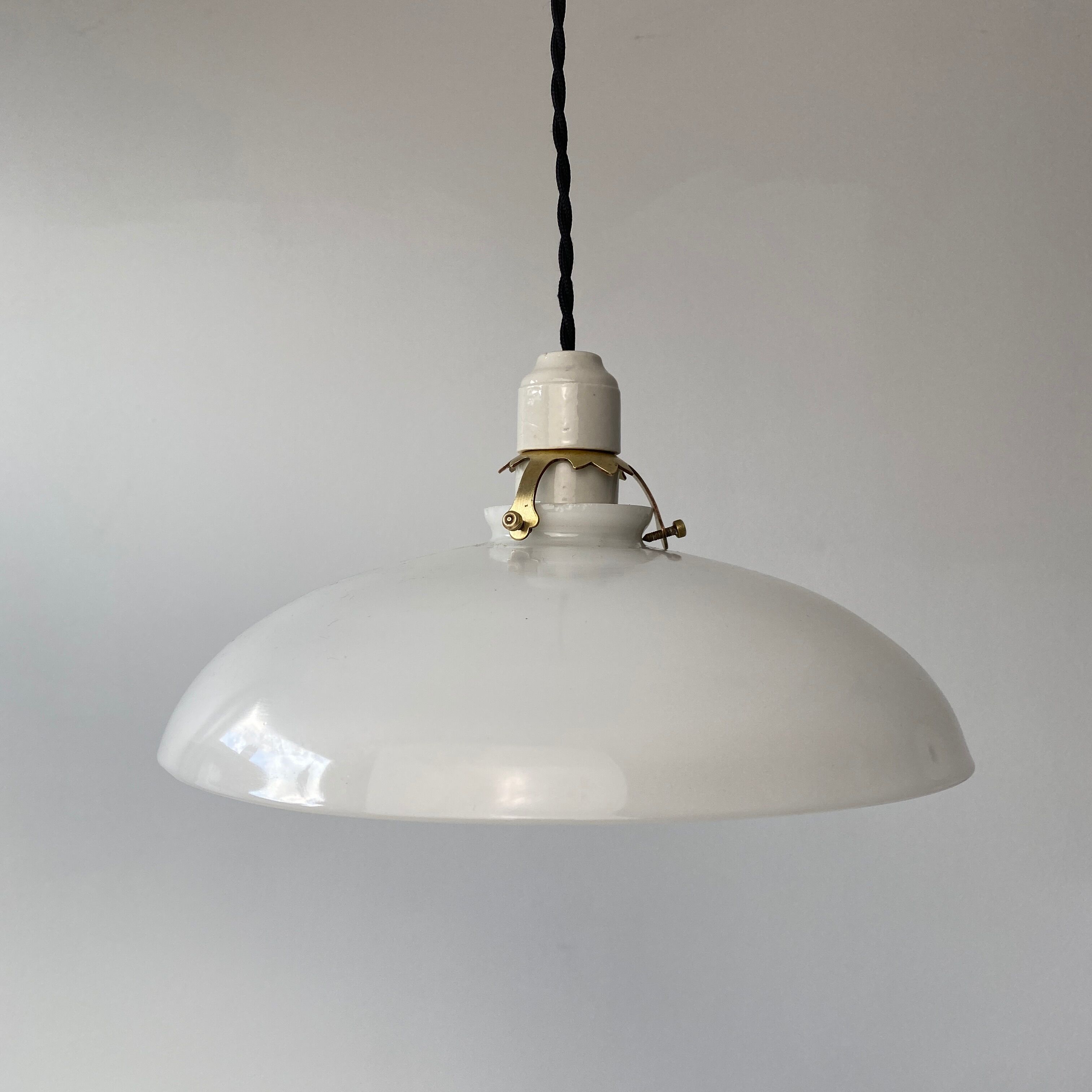 Old vintage opaline pendant lamp