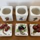 Set of 3 Villeroy & Boch jam pots in faience.