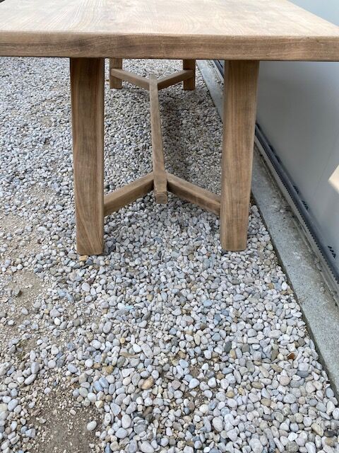 Farmhouse table walnut stripped 200 cm
