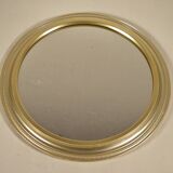 Round mirror in gilded metal 24 cm