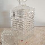 Carafe en verre français des années 1960-1970
