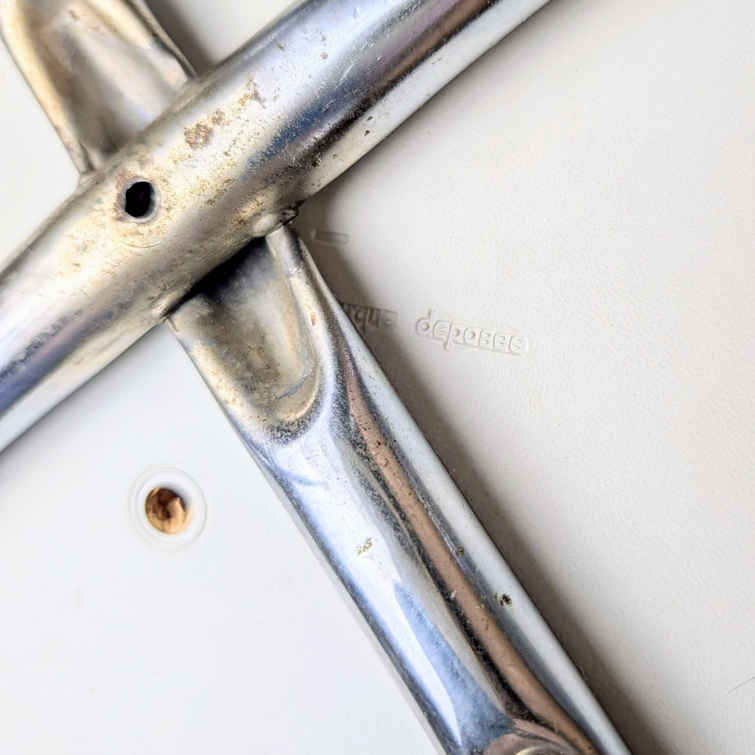Tabouret chrome et skaï