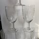 ensemble de 6 grands verres à vin en cristal gravé début XXème