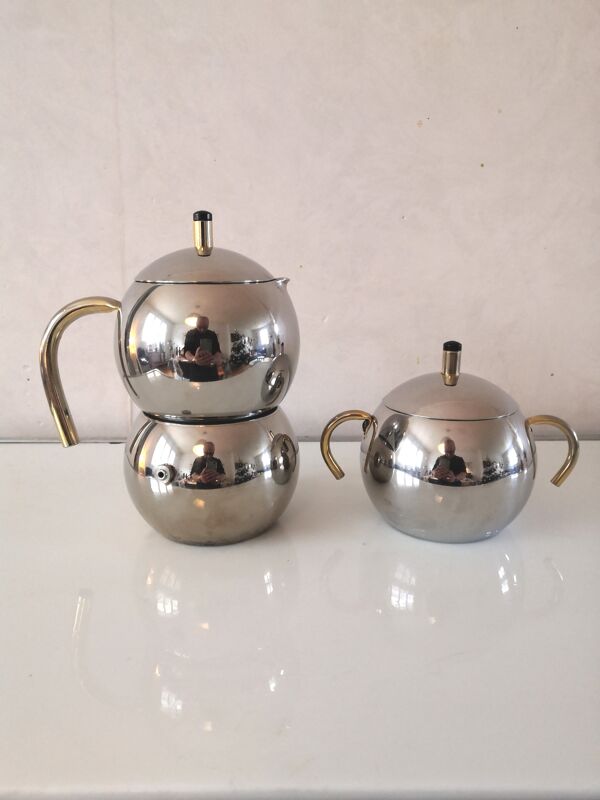 Cafetière et sucrier Alfa design Tracanzan Italy