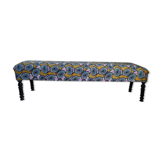 Large Bench upholstered wax fabrics