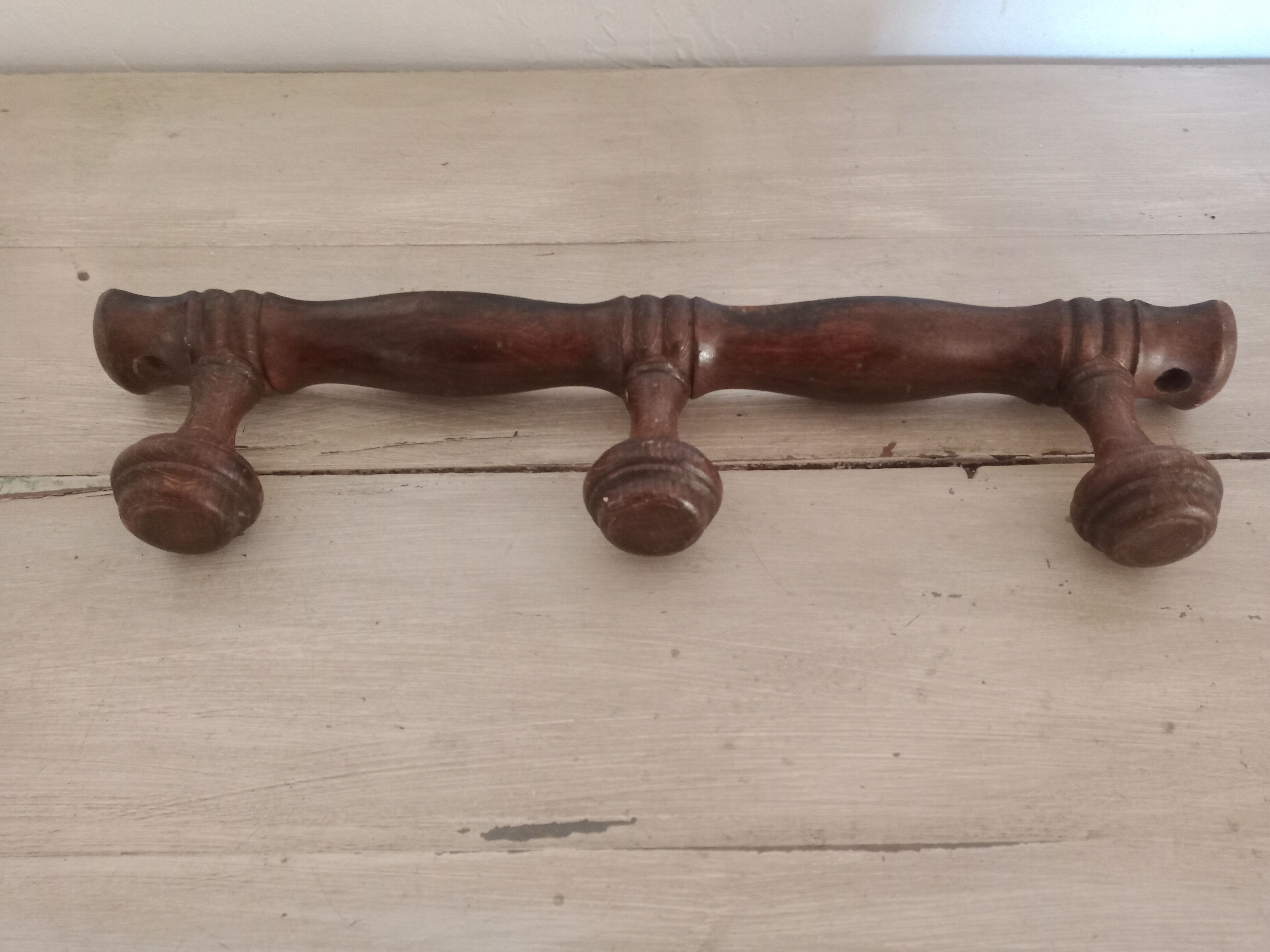 Wooden wall hook