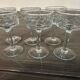 6 sorbet cups on foot - Engraved Crystal Rice Grains H 11.5 cm
