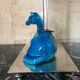 Cracked ceramic horse lamp