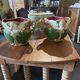 Pair of slipware plant pots in Art Nouveau style