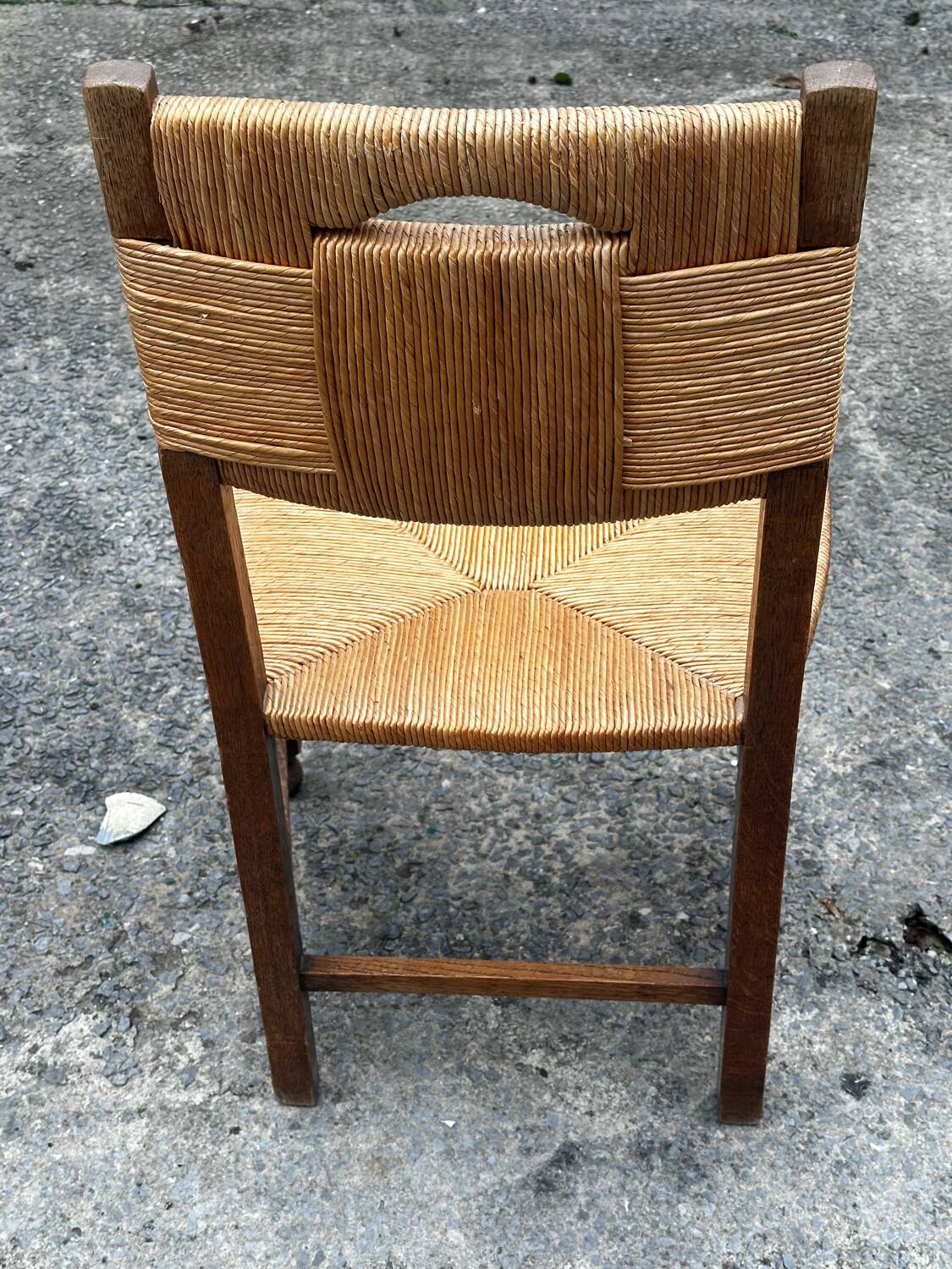 Set of 6 chairs and 2 armchairs, Brutalist style, 1950s