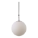 Sphere Pendant in White Satin Opal Glass from Glashütte Limburg, 1970