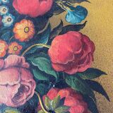 Oil on canvas bouquet of flowers signed Anceschi