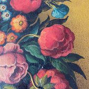 Oil on canvas bouquet of flowers signed Anceschi
