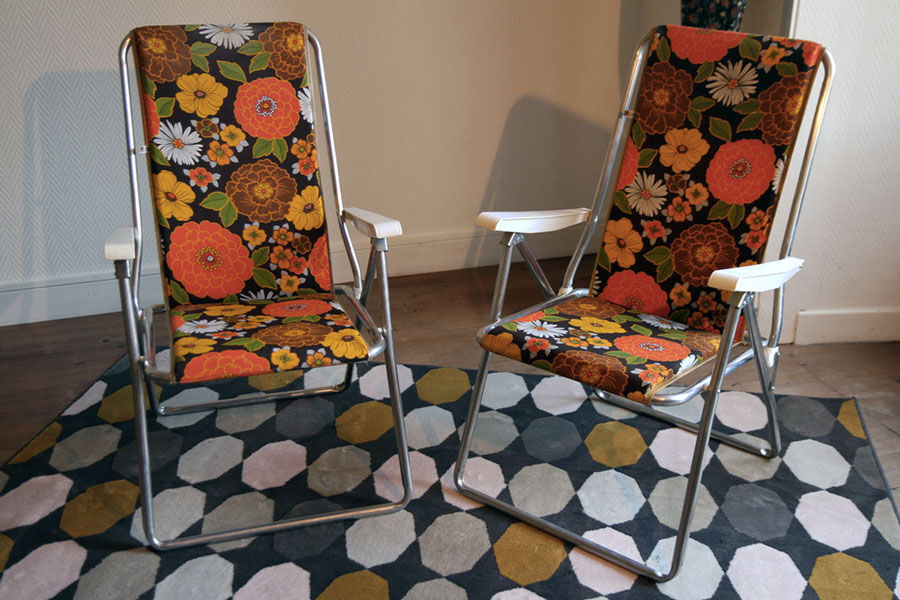 Paire de fauteuils de camping Kettler vintage 70's