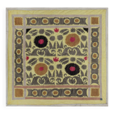 Hand knotted rug, vintage Turkish rug 83x85 cm
