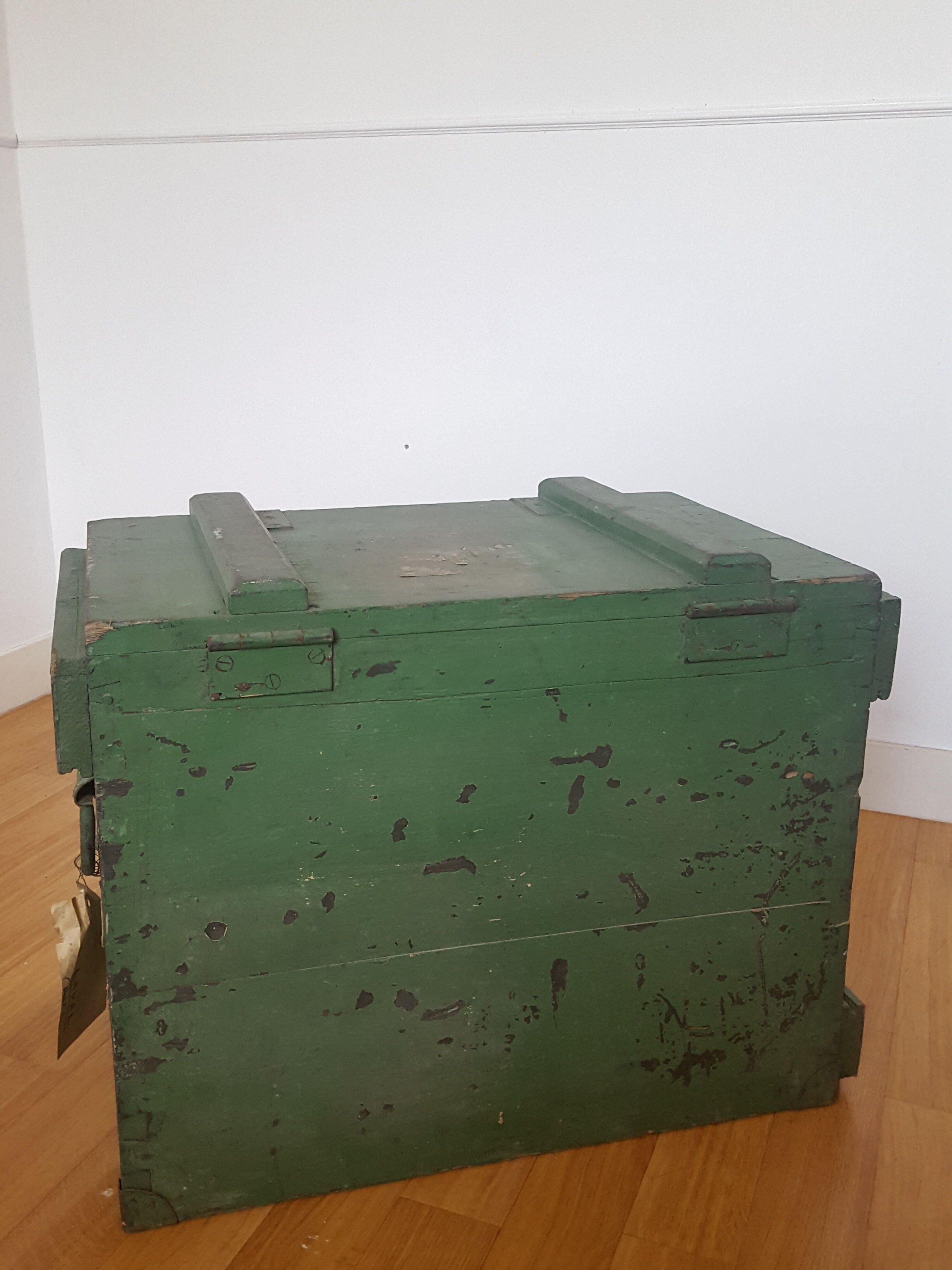 Green wooden box