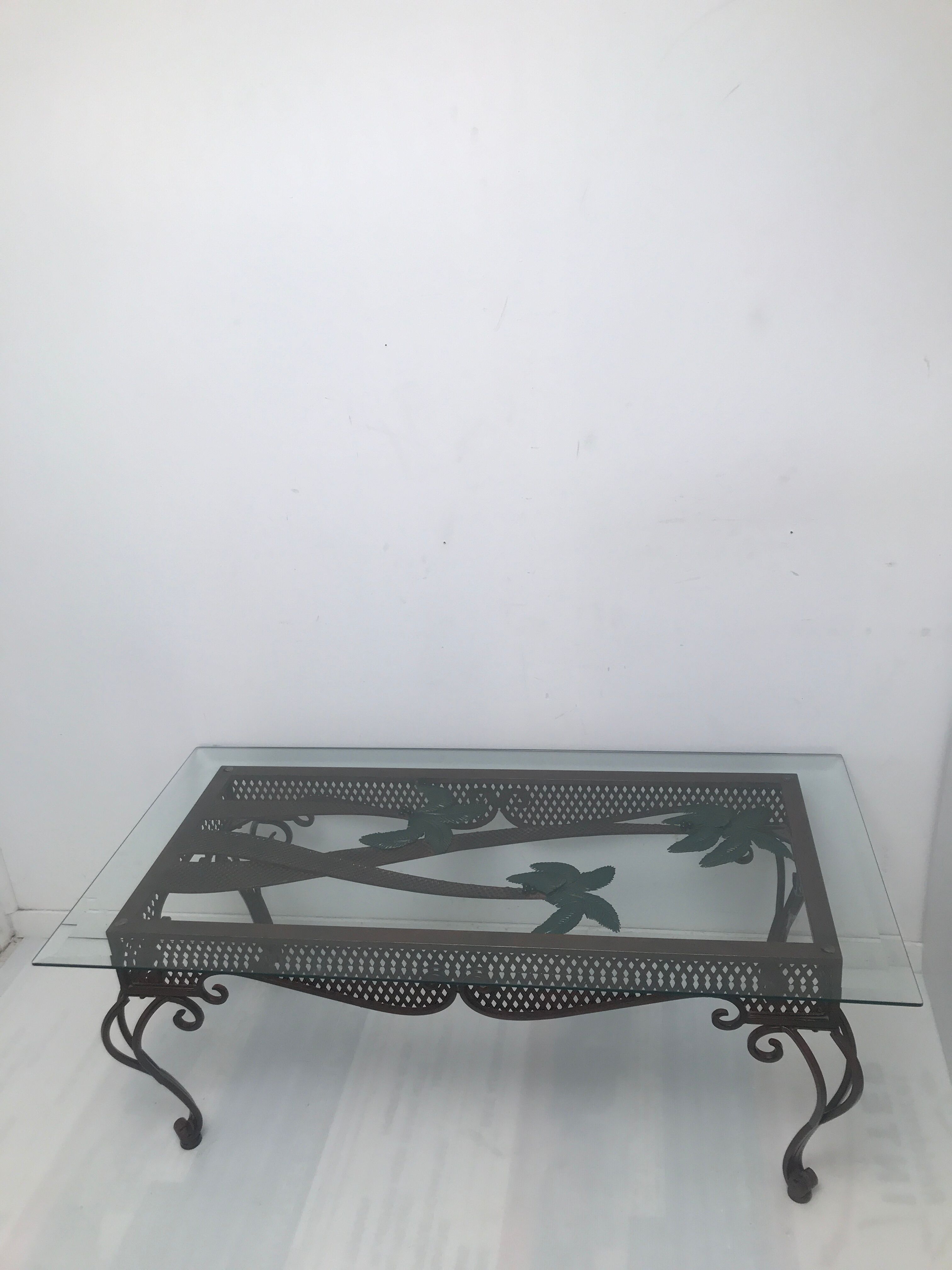 Wrought iron coffee table from the 50s and 60s