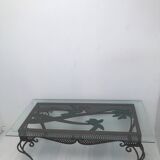 Table basse en fer forgé des années 50-60