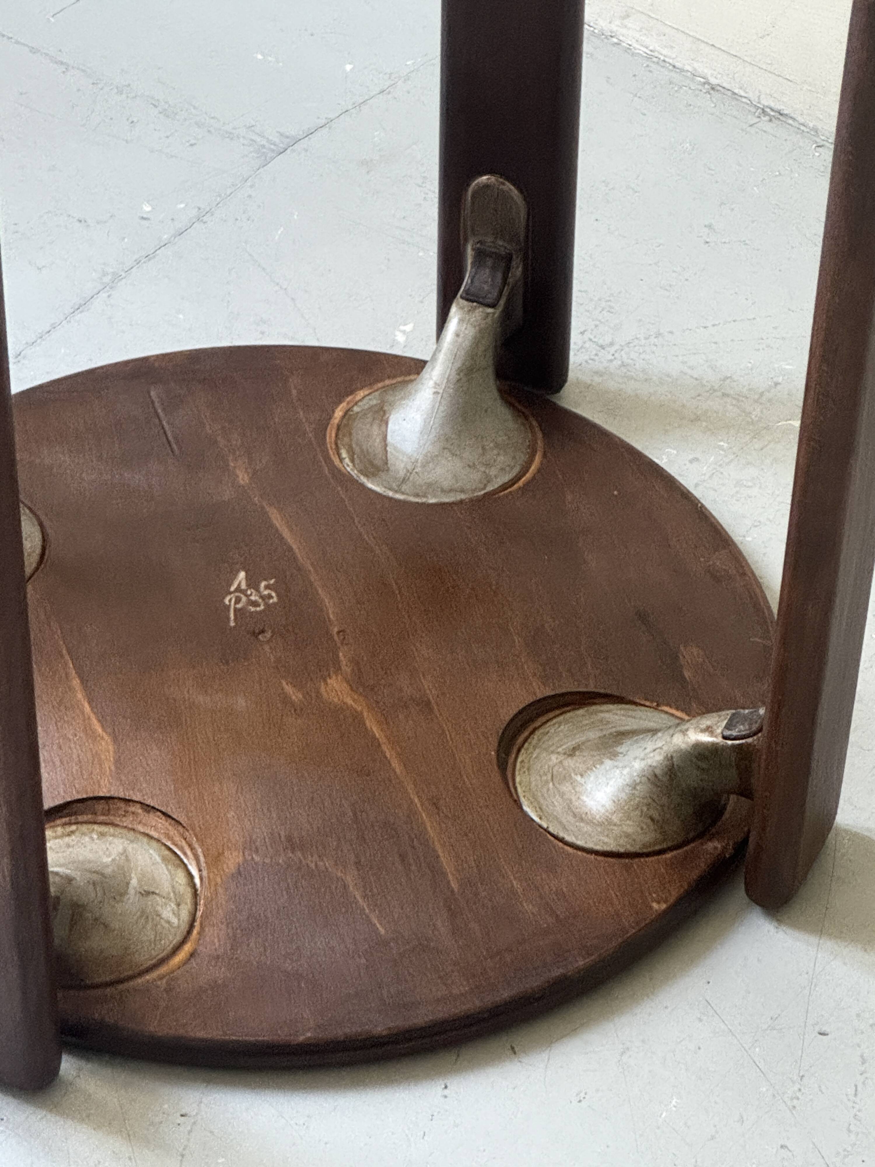 Tabouret, table d'appoint en bois de hêtre  Bruno Rey, Suisse 1970