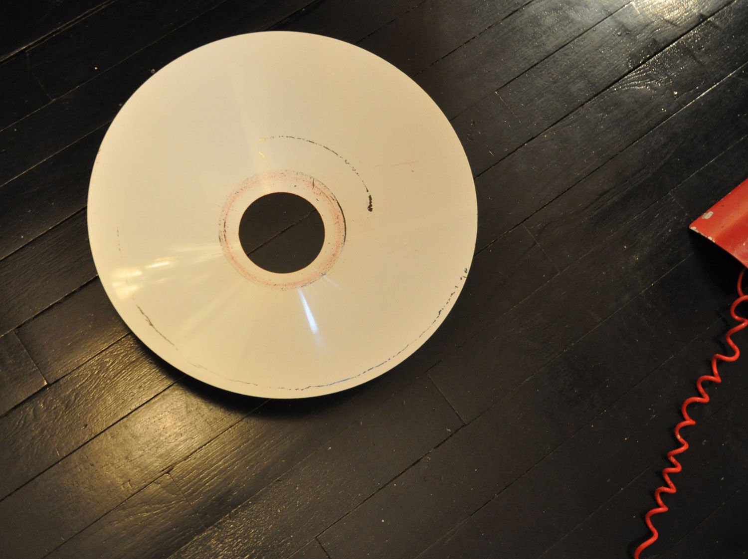 Floor lamp 1980 in red metal