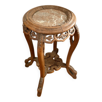 Guéridon ancien en bois sculpté