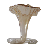 Murano blown glass corolla vase