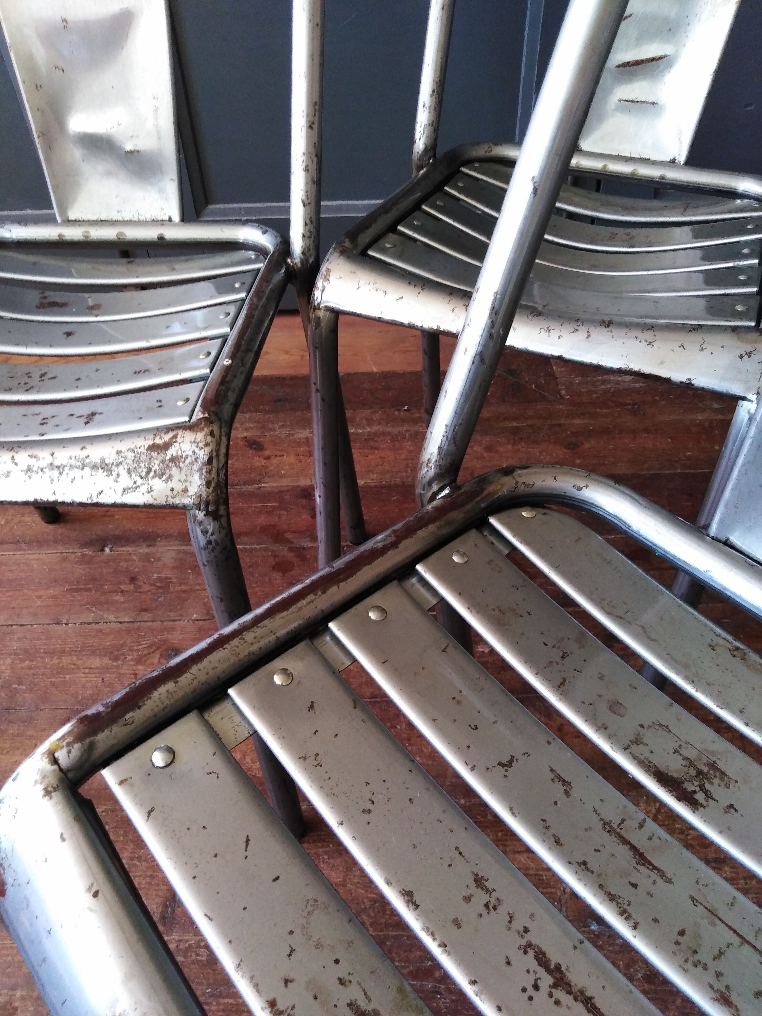 6 Tolix bistro chairs