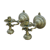 Paire de bougeoirs à balancier