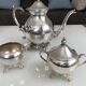 Antique silverware tea or coffee service signed fbrodgers and numbered
